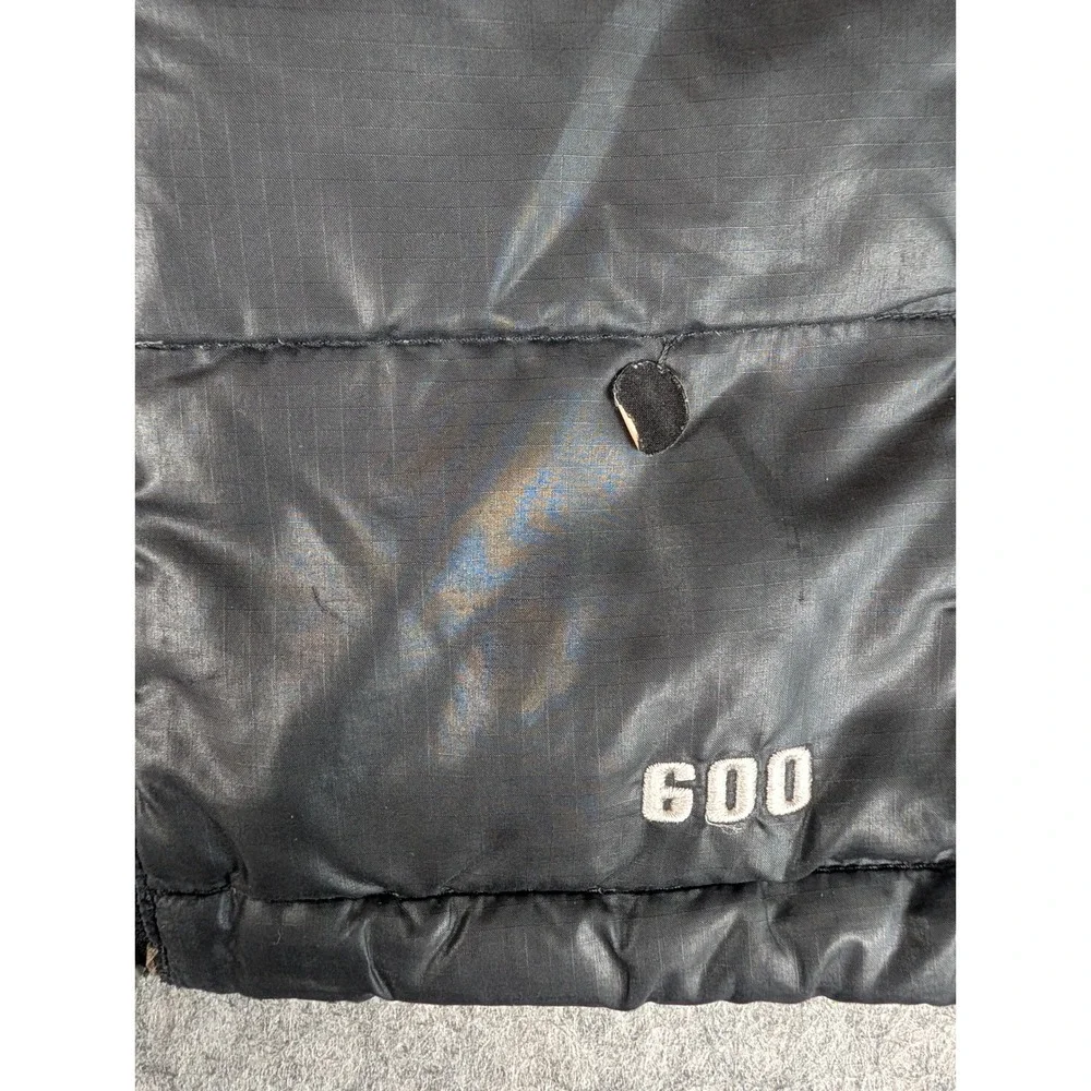 The North Face Girls 600 Fill Down Puffer Vest Black Ripstop Full Zip M
